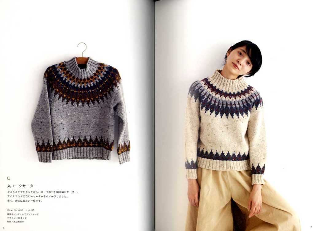 Omikomi knit. Traditional pattern of wear and accessories